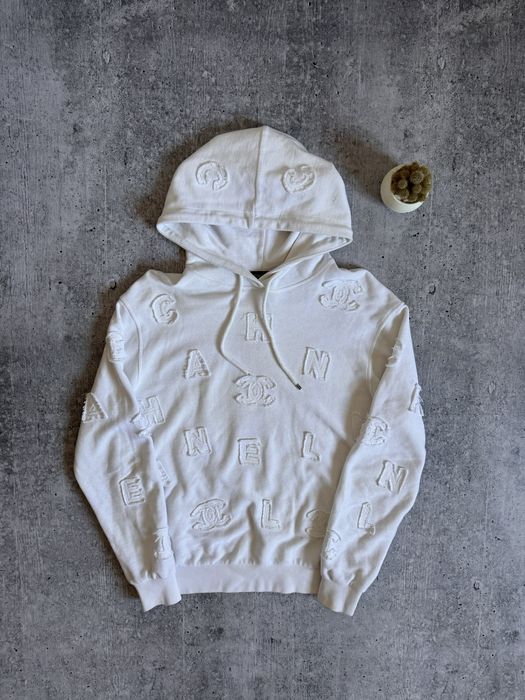 Hoodie Chanel White CC Logo Original