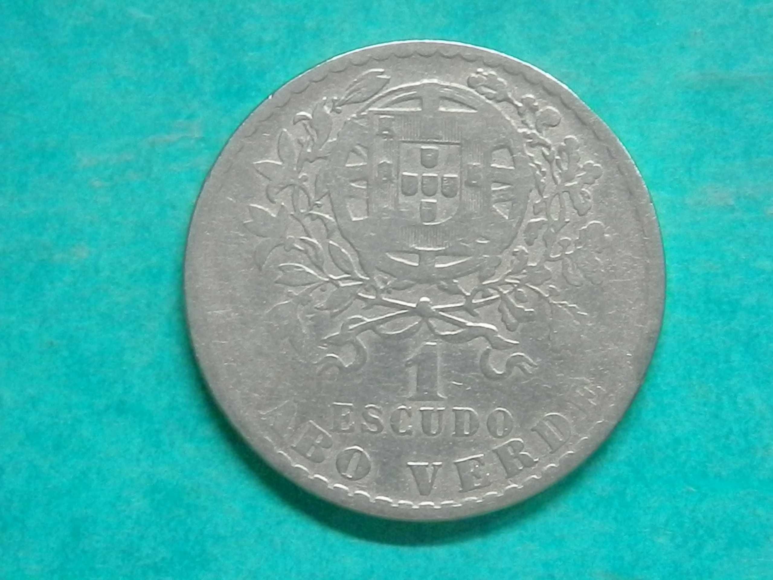 917 - Cabo Verde: 1 escudo 1930 alpaca, por 8,00