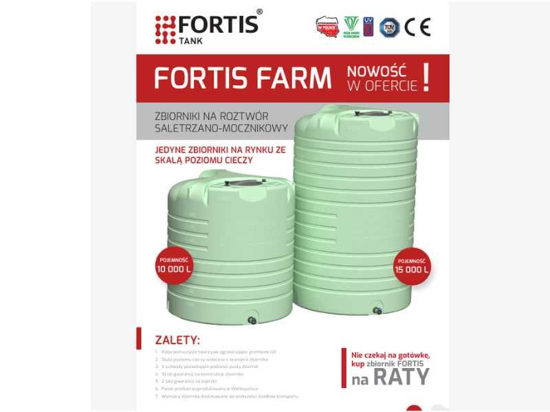 Zbiornik do RSM 10 000 litrów 10m3 dostawa FORTIS Farm -od ręki-