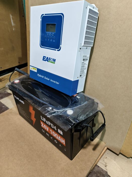 Комплект. Гібридний інвертор EASUN  4KW + LIFEPO4 2560 W