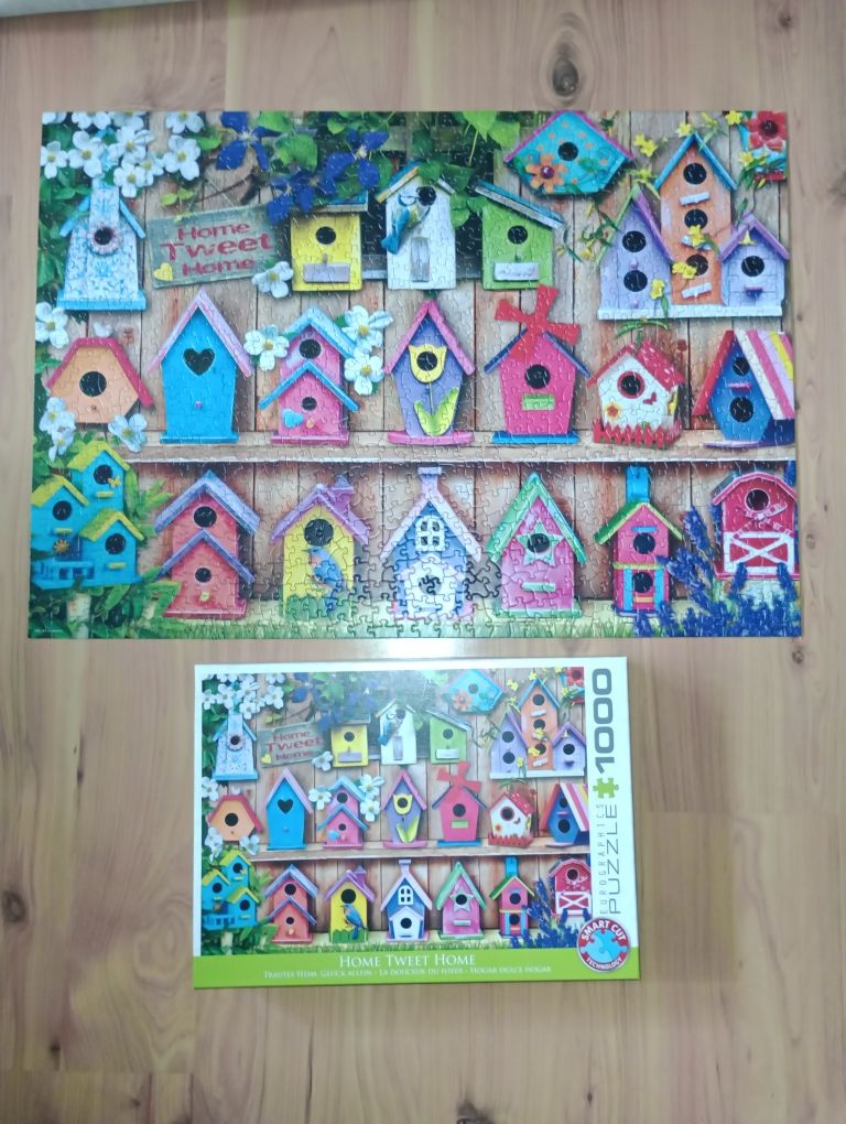 Puzzle 1000 Eurographics jak nowe budki dla ptakoy