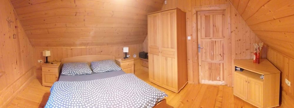 Domek Góralski Zuzia z jakuzzi/balią na Kaszubach nad jeziorem Deka