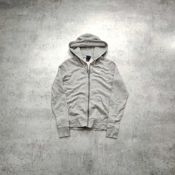 DAMSKA Bluza z Kapturem Rozpinana Male Logo Bawełna Haft Nike Sport