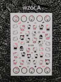 Hello Kitty naklejki na paznokcie wzór A
