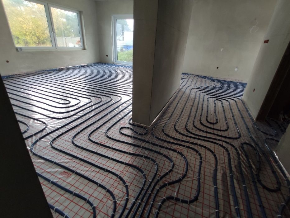 Wylewki betonowe z mixokreta, ogrzewanie podłogowego WOD KAN kotłownie