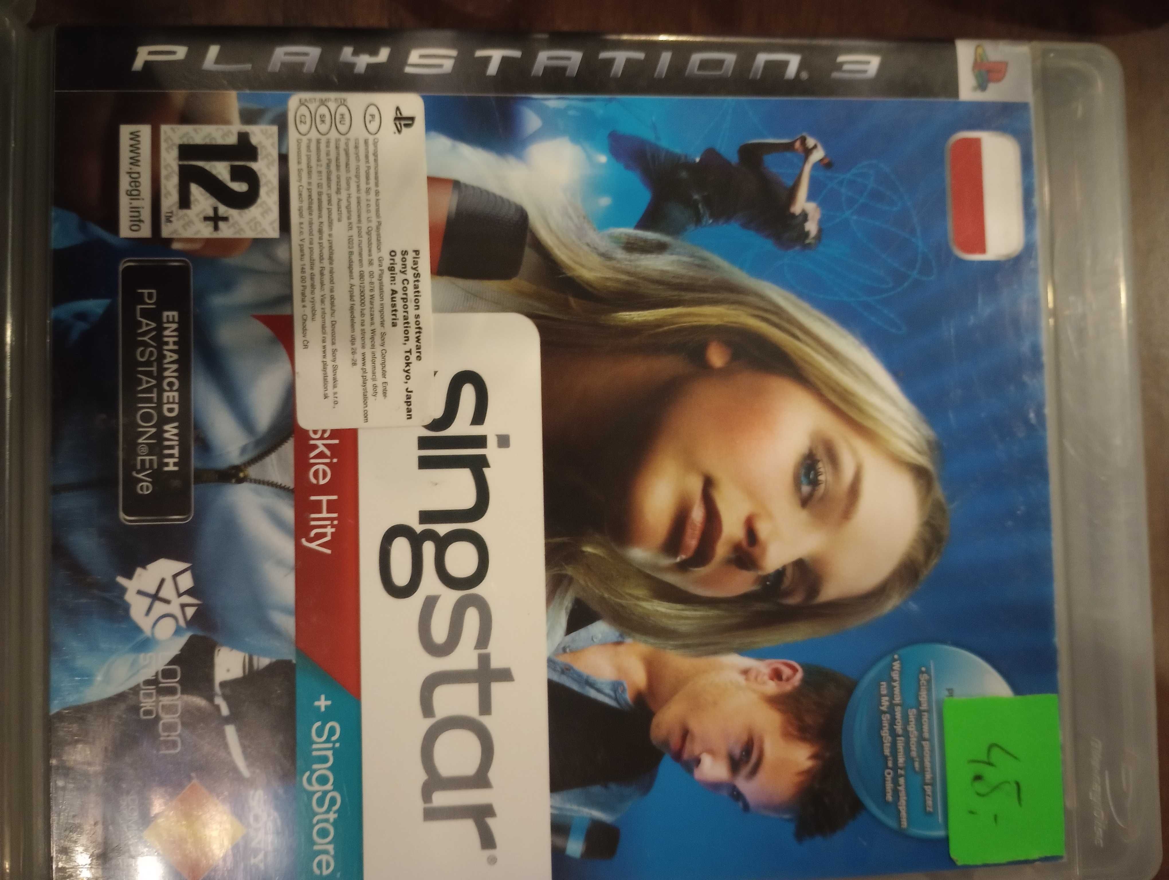 PS3 mikrofony plus 3 gry Singstar PlayStation 3