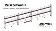 Rusztowania elewacyjne plettac  -zestaw pow. rob. 126 m2/wys. rob. 6m