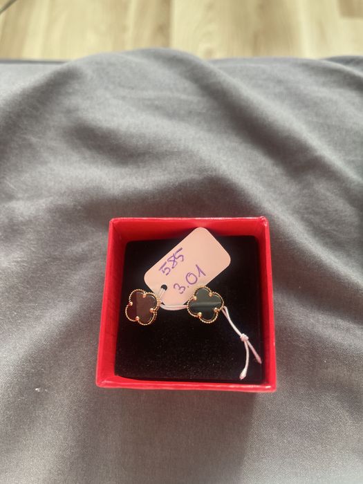 Zlote kolczyki proba 585 14 karat waga 3.01