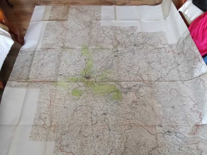 Mapa województwo bydgoskie 200 x 200 cm 1973 r