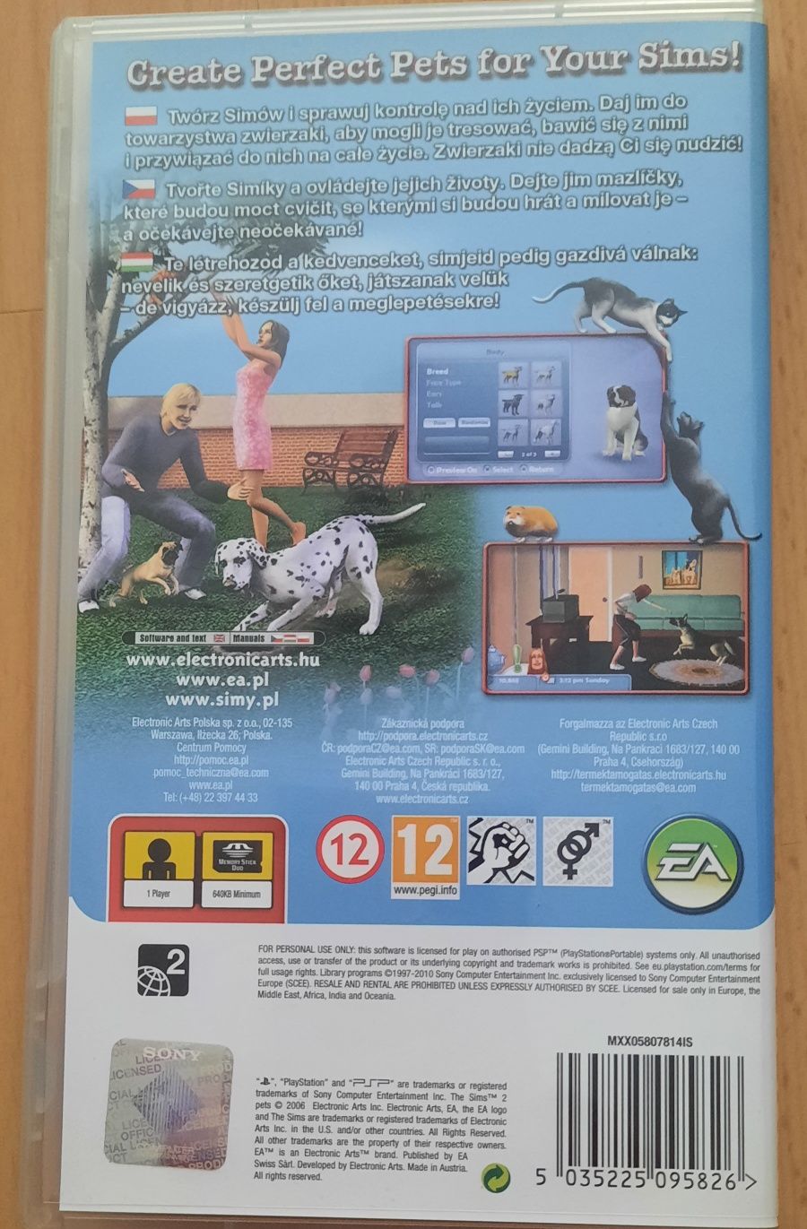 Sims2 Pets PSP z instrukcją