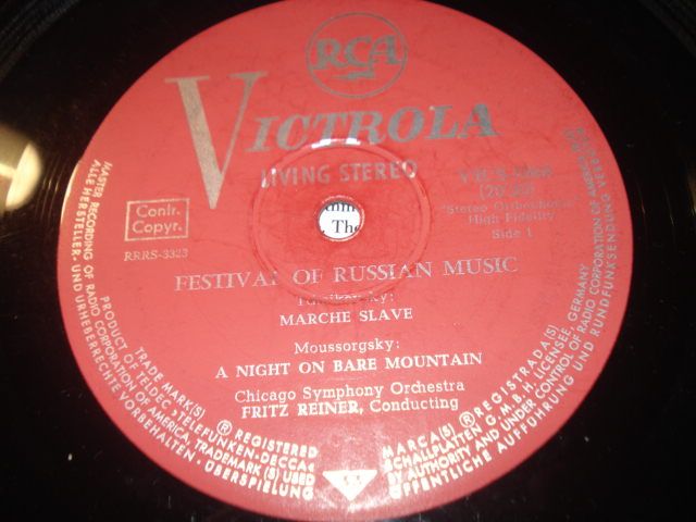 Raro Vinil Fritz Reiner/Chicago Symphony Orchestra – Festival Of Russi