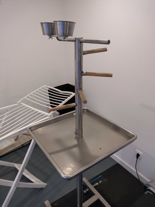 Poleiro Papagaio em Inox