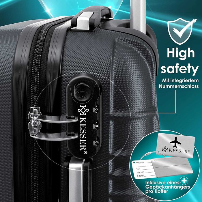 Walizka KESSER / 120L / waliza ABS / torba podróżna / bagaż !4478!