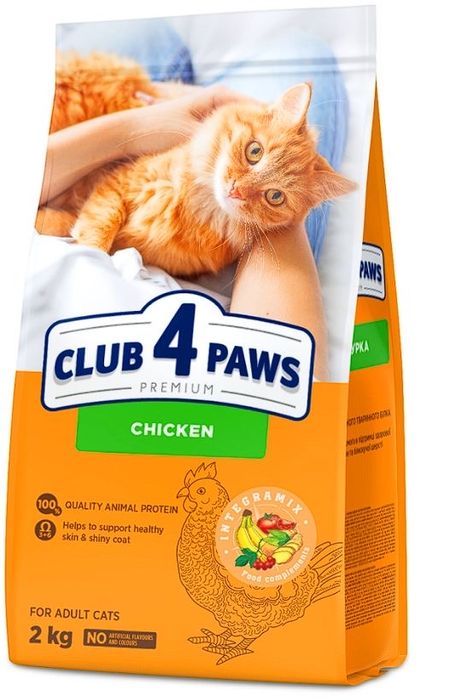 Сухий корм Клуб 4 лапи 2 кг Курка Кролик Телятина Лосось
