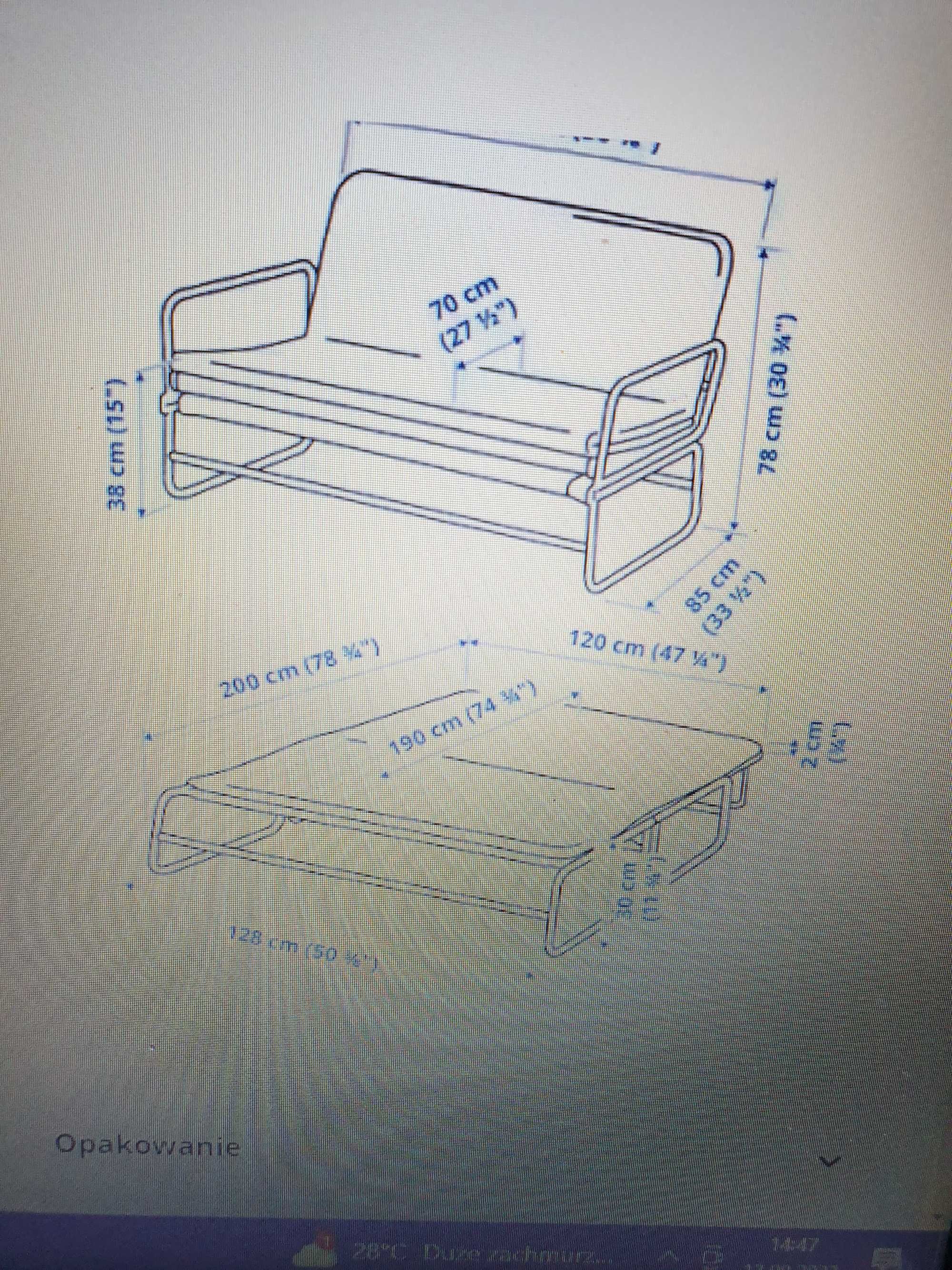 Sofa HAMMARN IKEA szara  nowa