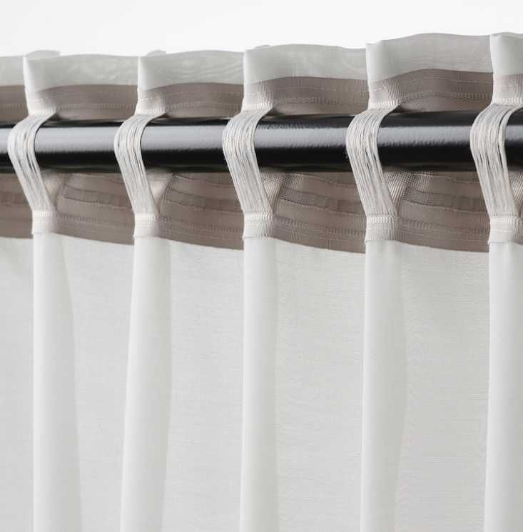 Zasłony IKEA GUNRID Oczyszczające Powietrze Antysmogowe 145x300 Szare
