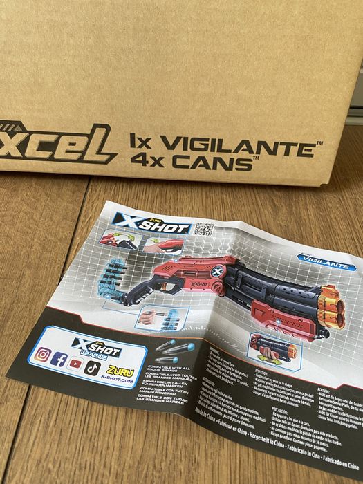 Бластер  Zuru X-Shot Excel Vigilante Red Foam Dart Blaster