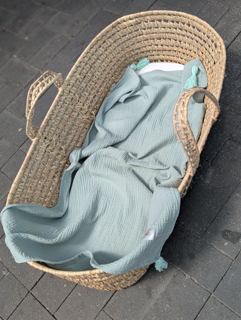 Otulacz z chwastami 70 x 100 cm muślinowy pielucha tetra wyprawka