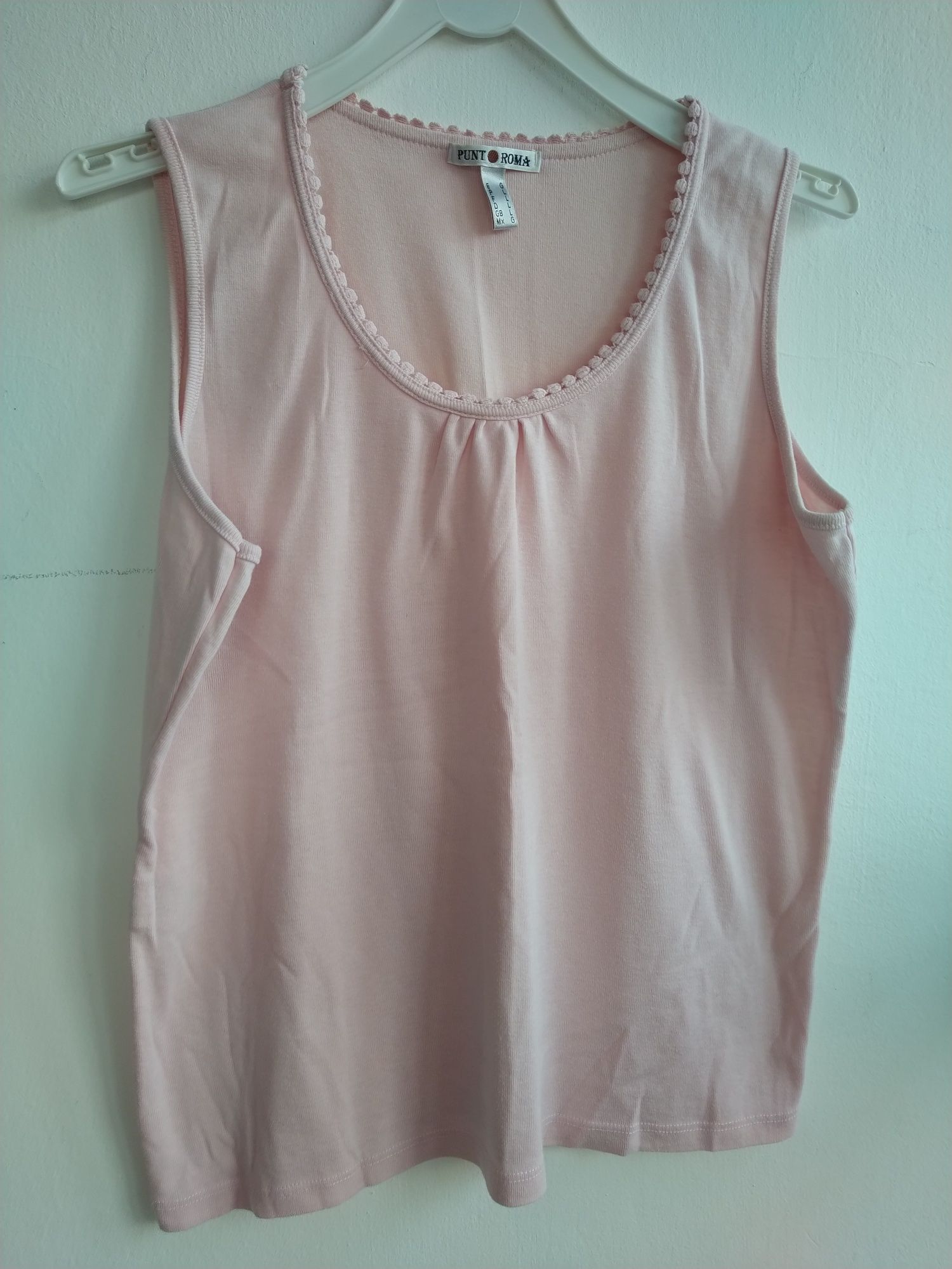 Top / camisola cor de rosa - Punto Roma - Tamanho L