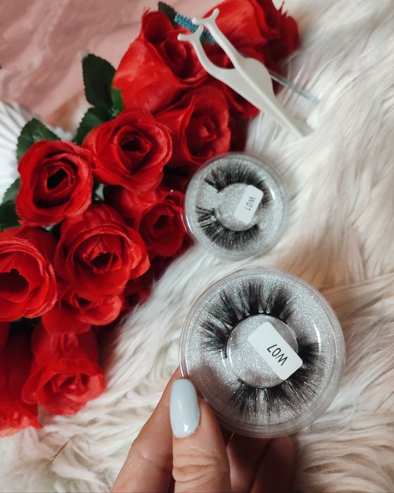 Dwupak profesjonalnych sztucznych rzęs + gratis pęseta i szczoteczka