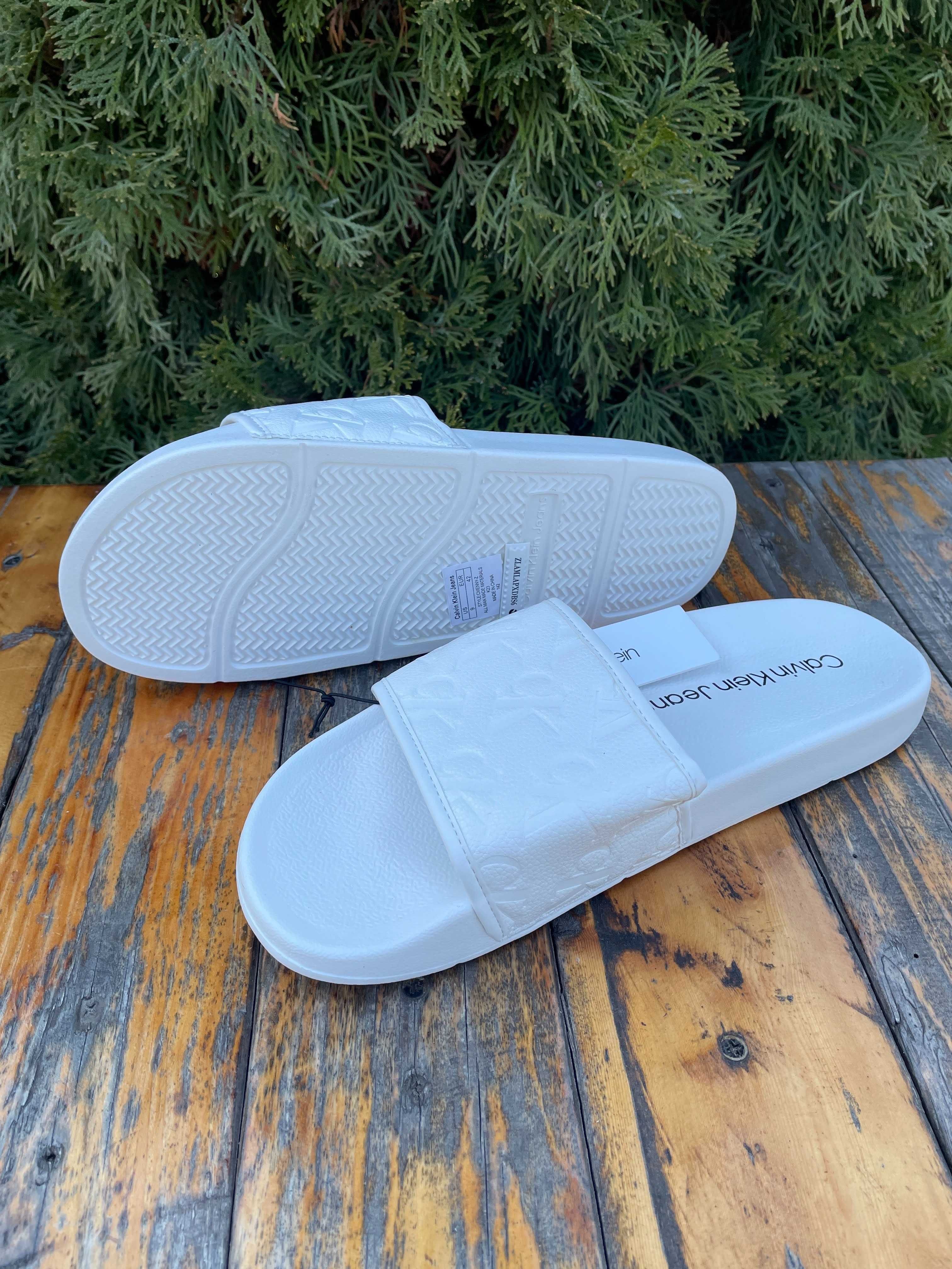 Новые шлепанцы calvin klein (ck slide sandal white) с америки 9US-10US