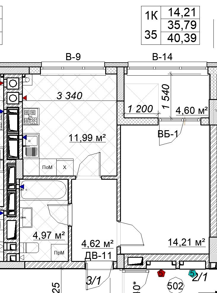 Продам 1-ну на Леваневського в новобуді