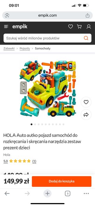 Auto do skrecania tools technologist super zabawka
