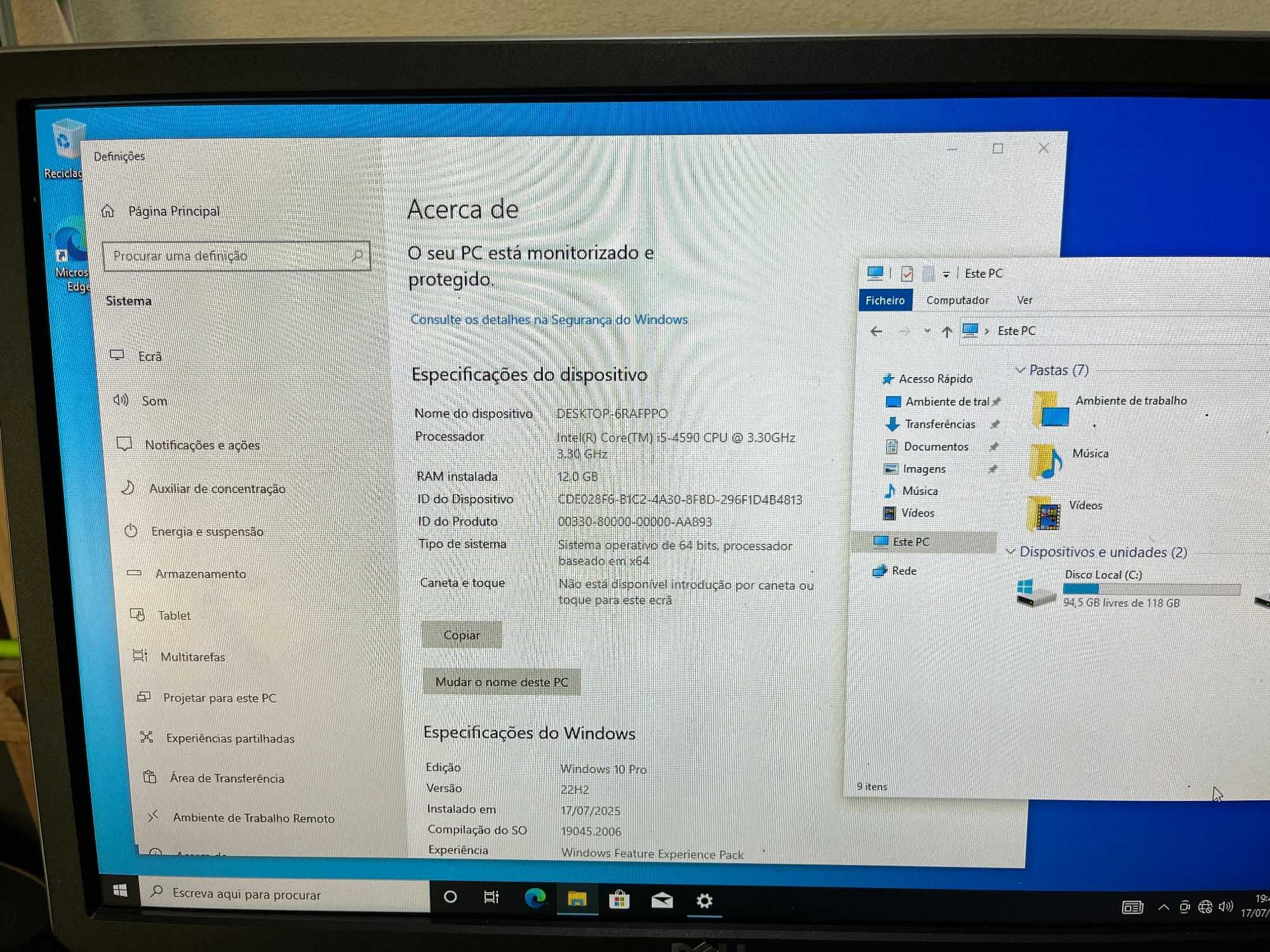 PC Dell 3020, core i5-4570, 12GB ram, SSD 120GB