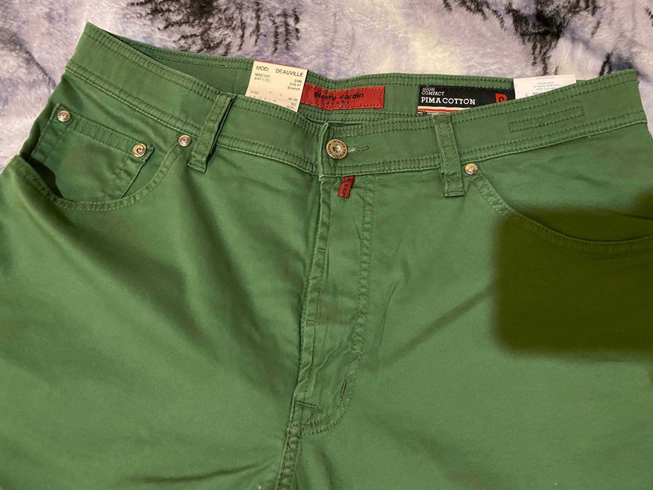 ЗНИЖКА‼️Чоловічи джинси Pierre Cardin 36/36 (по факту L), зелені, нові