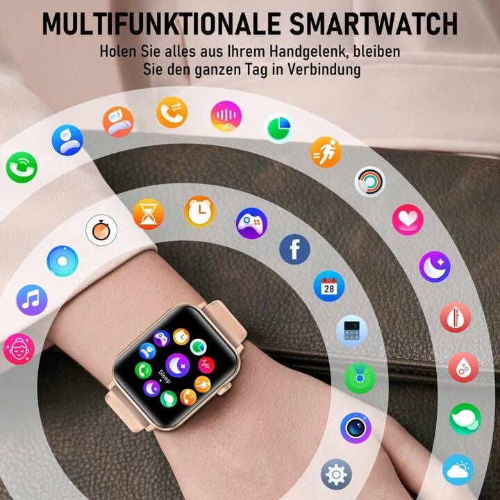 Zegarek smartwatch z 3 dodatkowymi opaskami