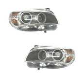 FARÓIS BIXENÓN BMW X1 E84 12-15 LED FUNDO NEGRO