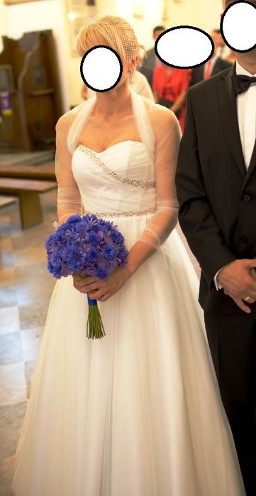 Suknia ślubna z tiulu rozmiar 38/40