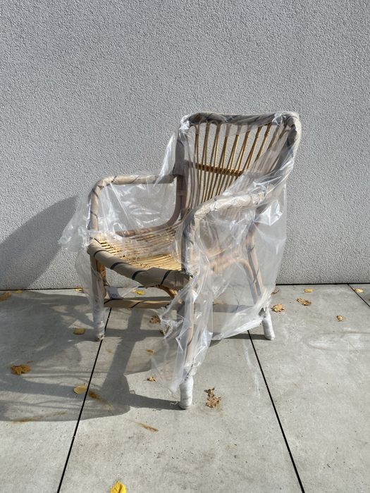 Fotel naturalny rattan skandynawski