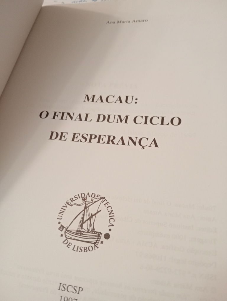 Macau o final dum ciclo de esperança