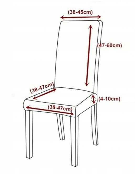 Pokrowce na krzesła 4 sztuki żakardowe elastyczne uniwersalne szare