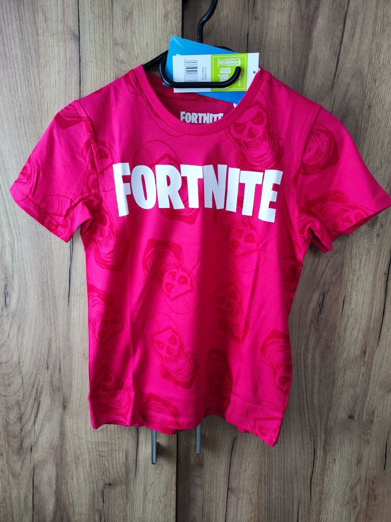 Koszulka bawełniana T-shirt dla fanów Fortnite, dziewczęca, rozmiar 14