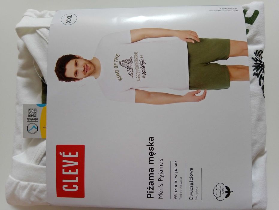 Dwuczęściowa bawełniana piżama męska Cleve roz. XXL