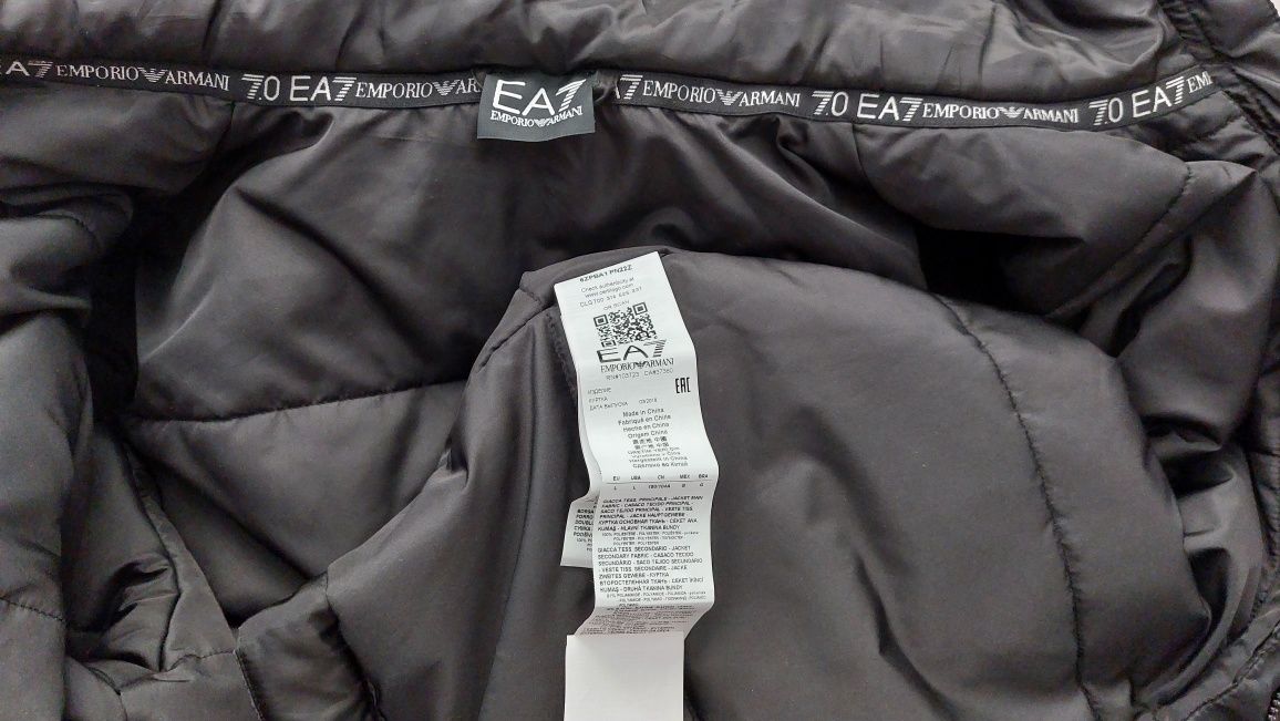 EA7 emporio armani nowa ocieplana kurtka z odpinanym plecak/kapturem r