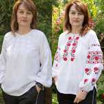 40-62 р Жіноча лляна біла вишиванка сорочка S M L 2XL 42 46 48 50 56