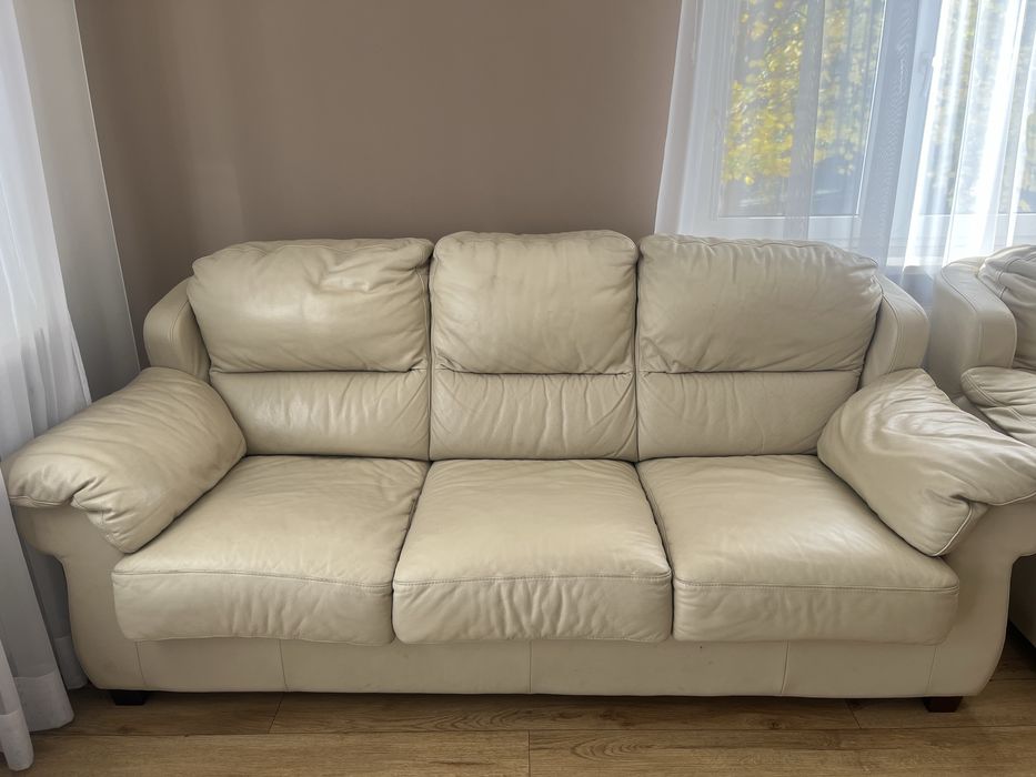 Sofa skórzana z funkcją spania