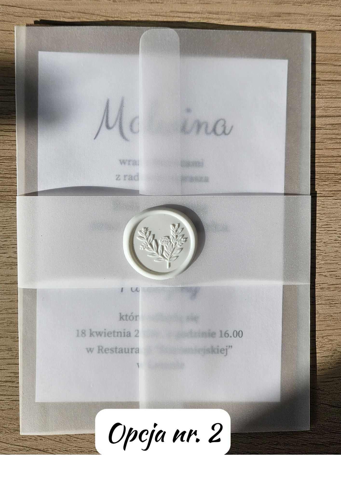 Personalizowane zaproszenia Ślubne, Wesele, ozdobna koperta,