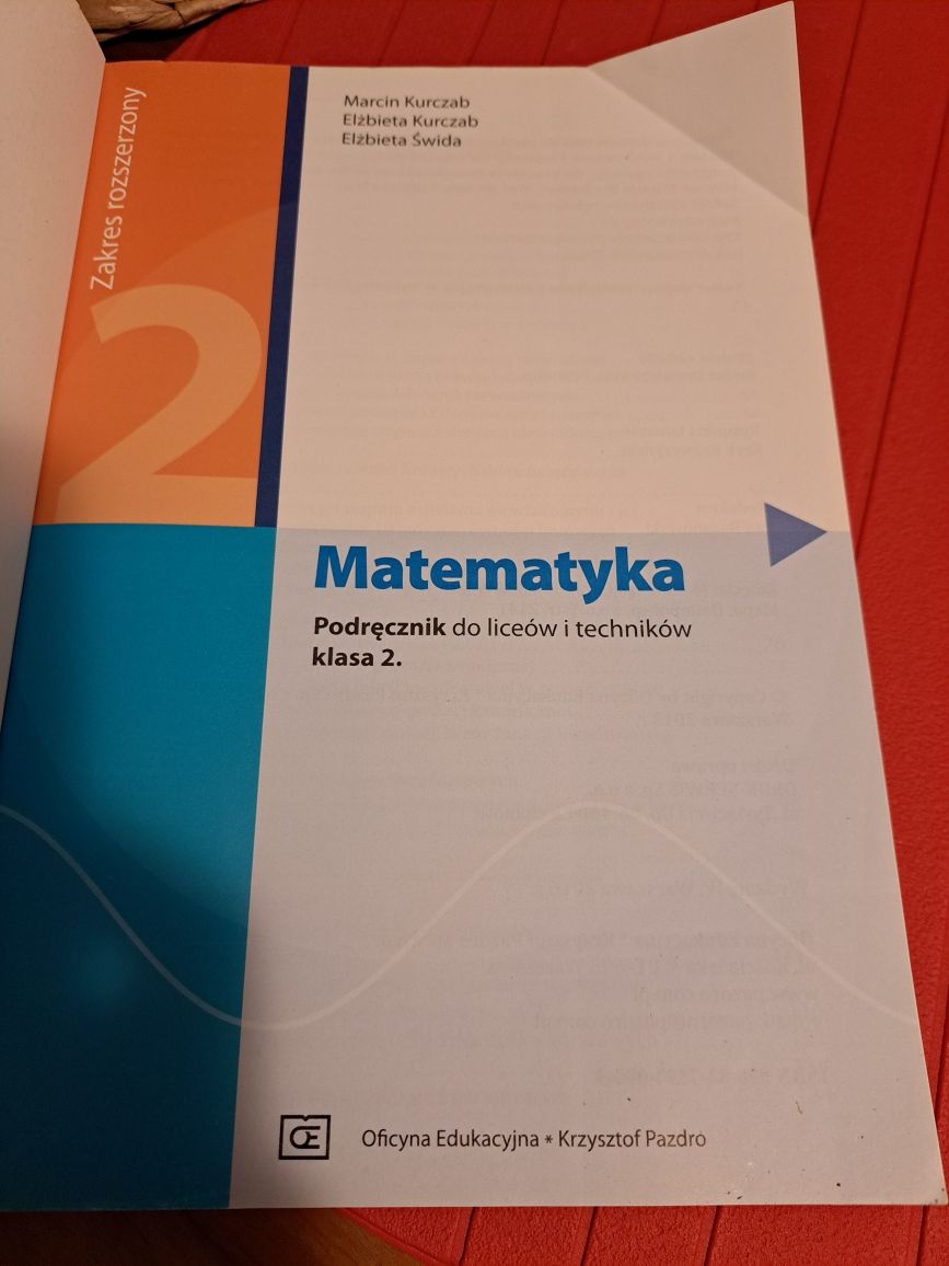 Podręcznik i zbiór zadań Matematyka klasa 2  Kurczab