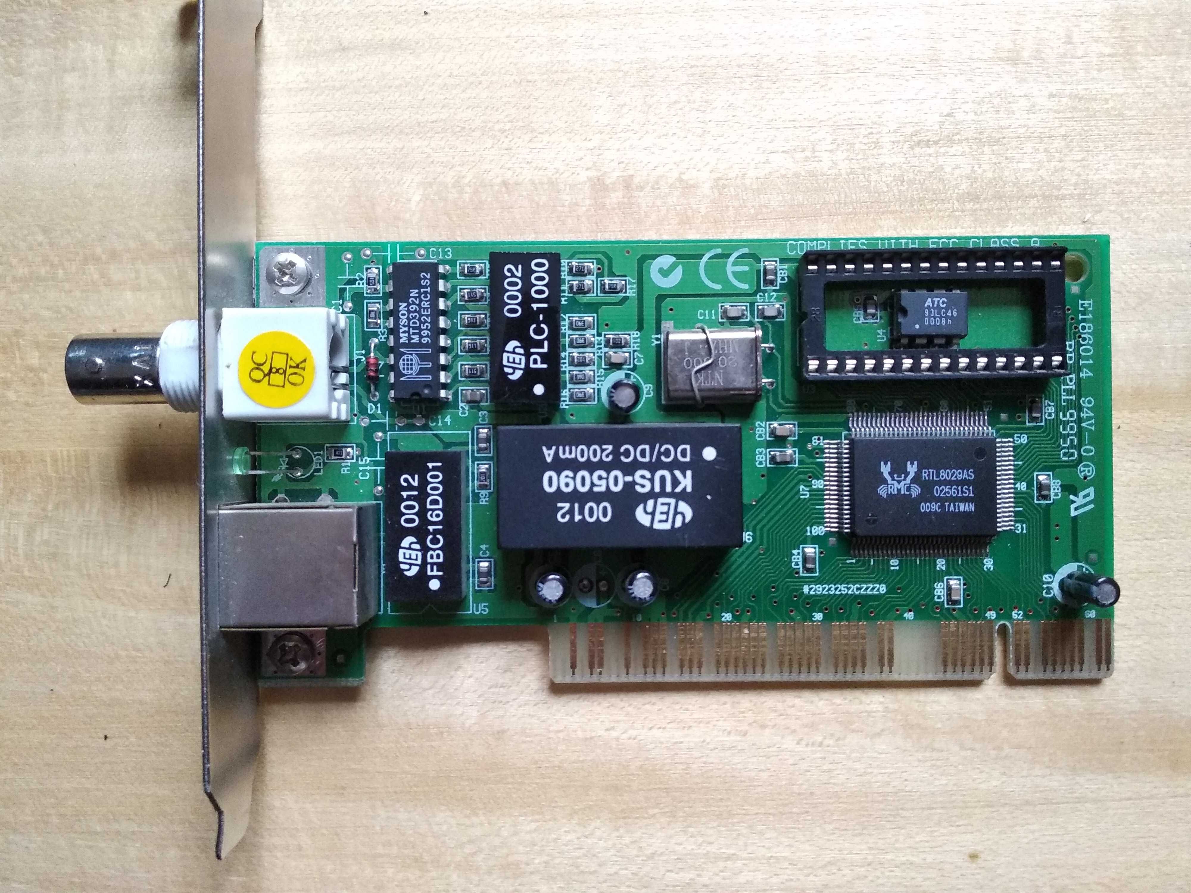 PCI сетевая карта Surecom и модем Conexant цена за все