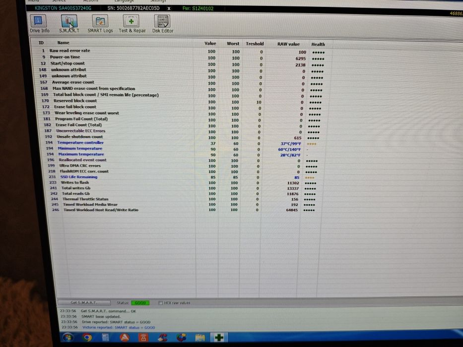 SSD накопитель Kingston 240 GB