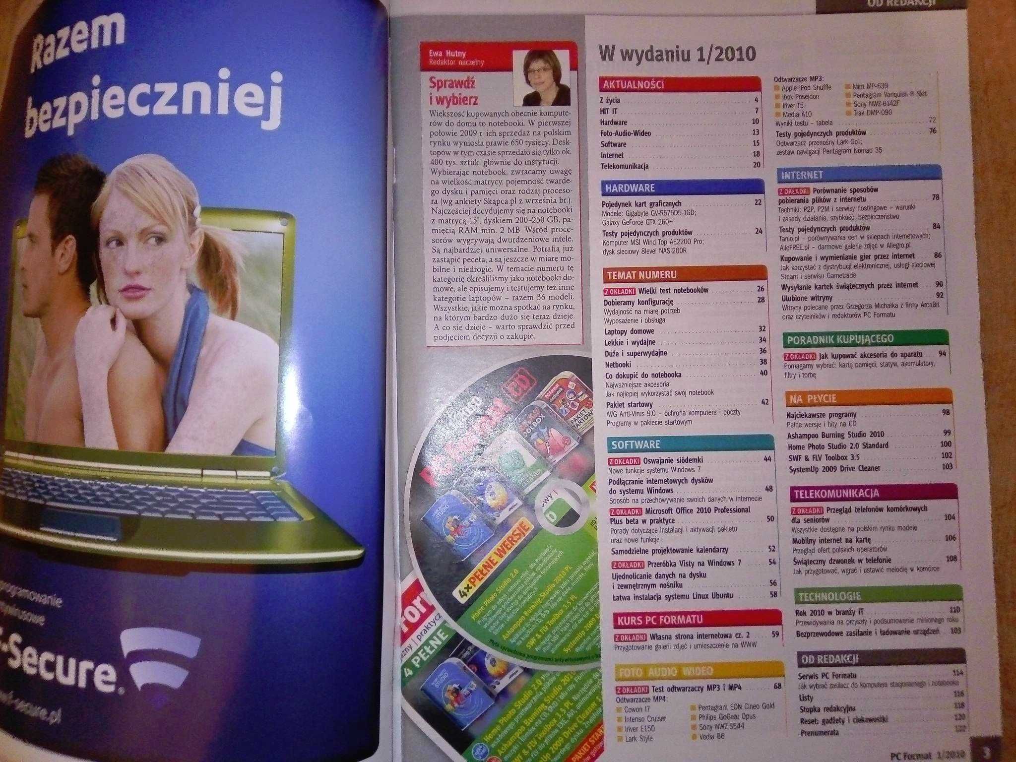 PC Format 1 2010 styczeń (113) Gazeta + płyta CD Czasopismo