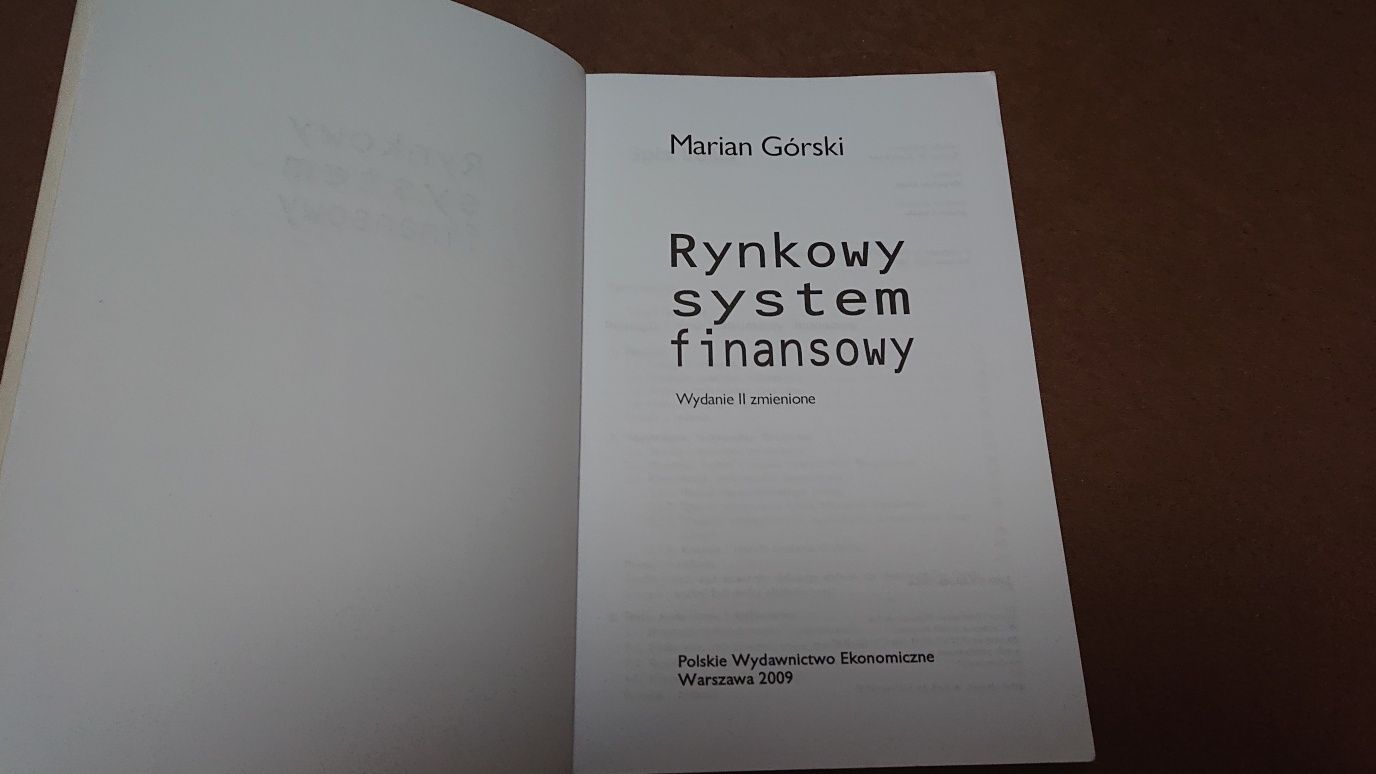 Rynkowy system finansowy. Marian Górski