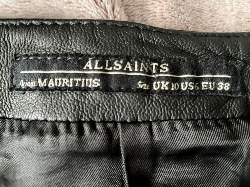 Allsaints кожаная юбка