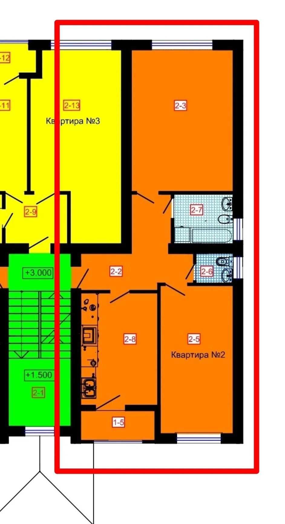 Продаж 2-кім. квартири на вул. Тролейбусна