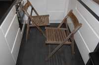 Krzesła drewniane, składane - 2 sztuki