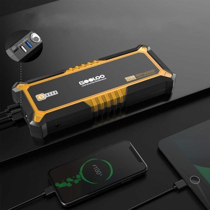 ULTRA MOCNE 4000A Urządzenie rozruchowe powerbank booster akumulator